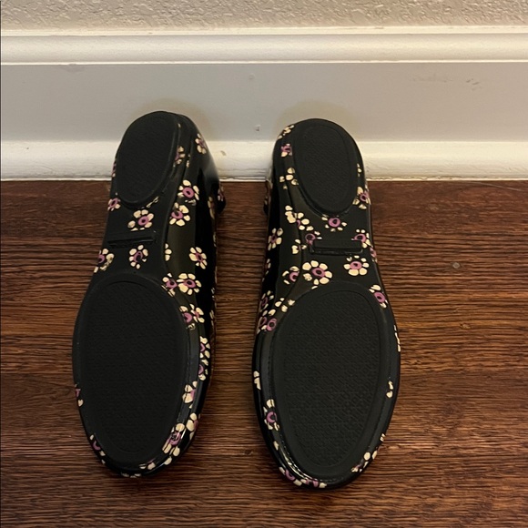 Tory Burch Black Flats with Pink Floral Design - Picture 5 of 5